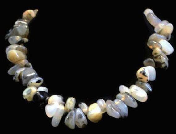 Natural Polished Stone Choker Necklace, Neutral C… - image 6