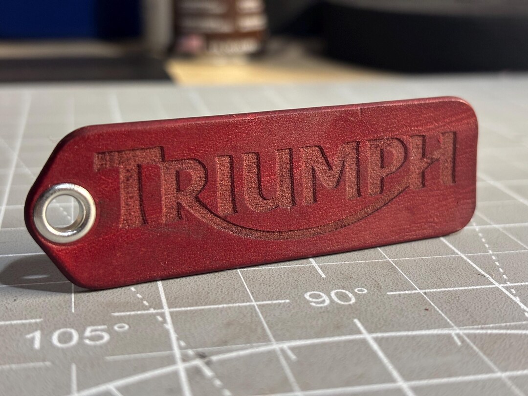 Tibia Keychain Triumph Leather Keychain Red Monza - Etsy