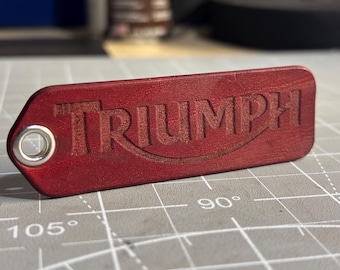 Llavero de cuero Triumph Monza rojo