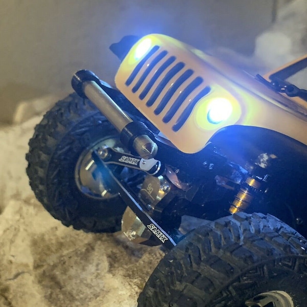 SCX24 Jeep Wrangler / Gladiator Push Bar Bumper Headlight Relocation