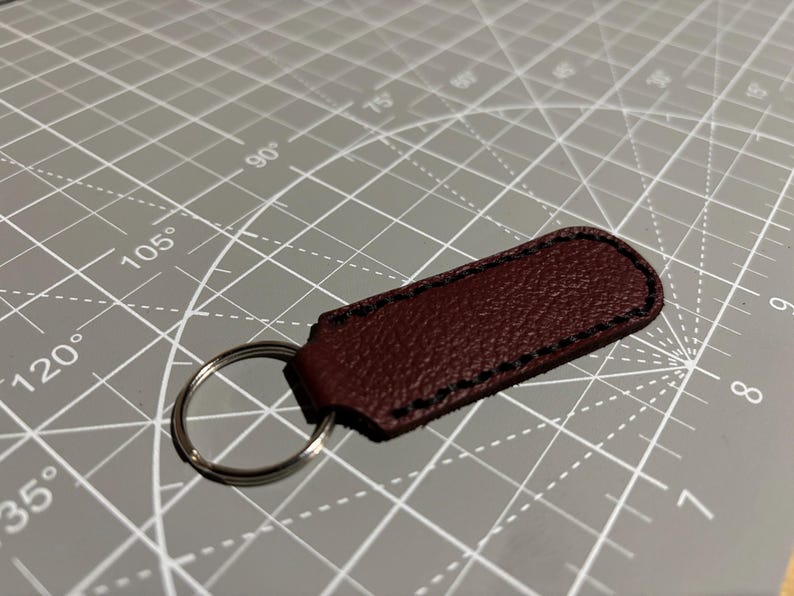 Triumph Leather Fold Keychain Red Brown - Etsy