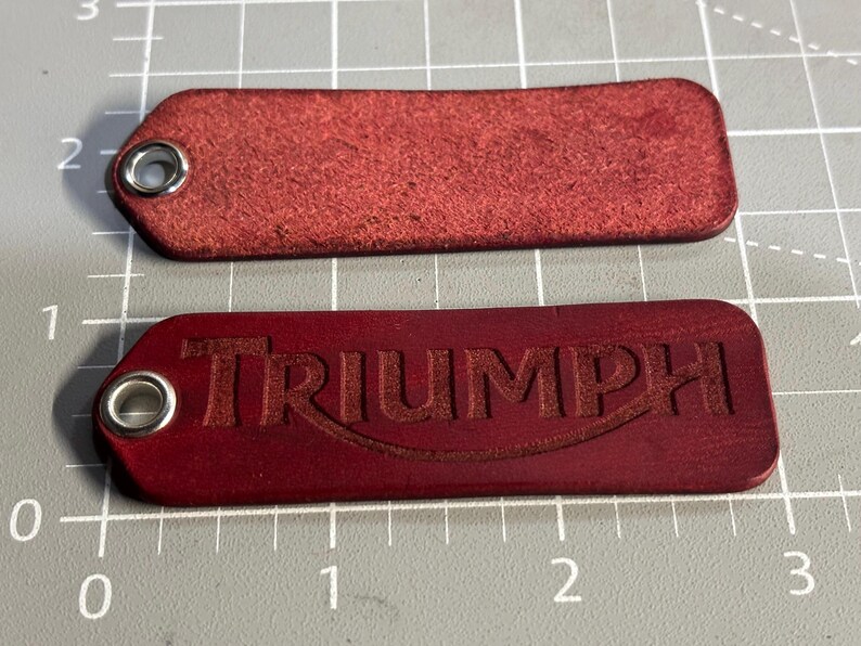 Triumph Ribbon Key Chain Triumph Leather Keychain Red Monza - Etsy