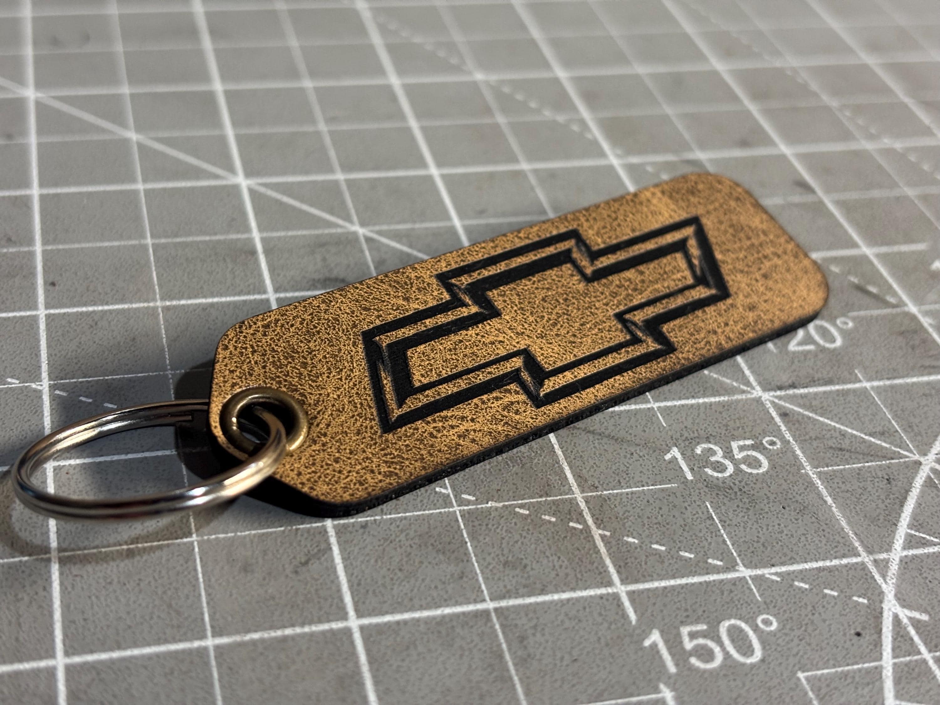 Chevy Styled Leatherette Keychain - Etsy