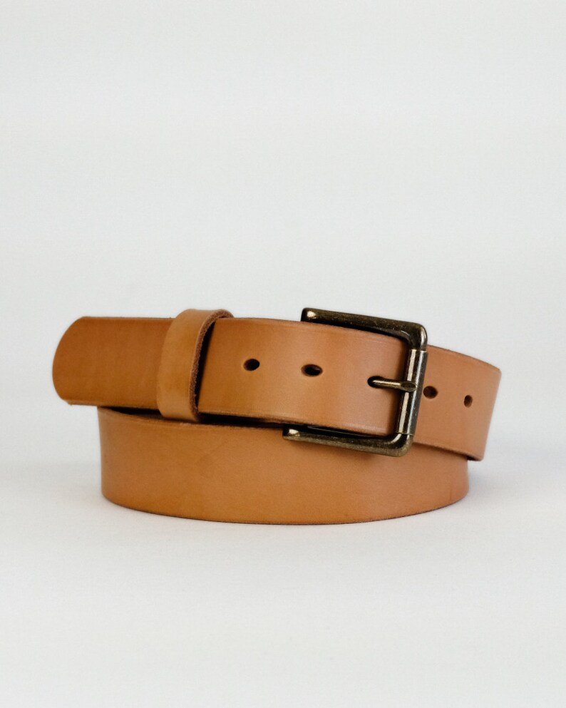 Wickett /& Craig Natural Veg Tan leather Daniel belt