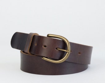 Horween Brown Chromexcel leather Daniel belt