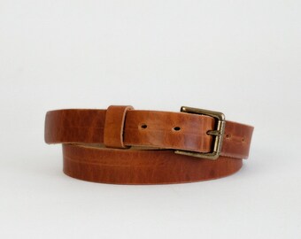 English Tan Horween Dublin Leather Belt 1.5 Width - Etsy