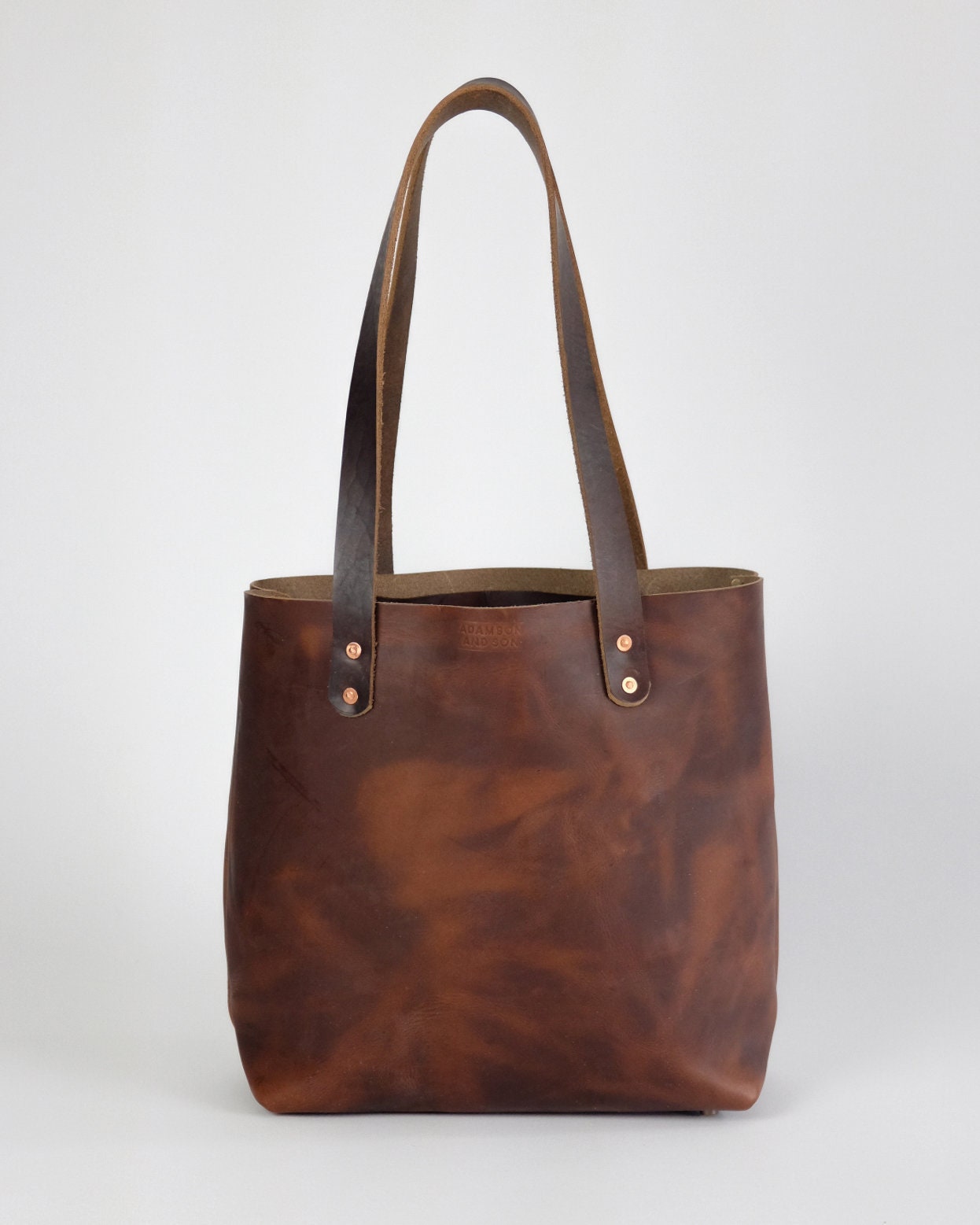 Leather Tote Bag made with Horween Brown Chromexcel / Leather Purse