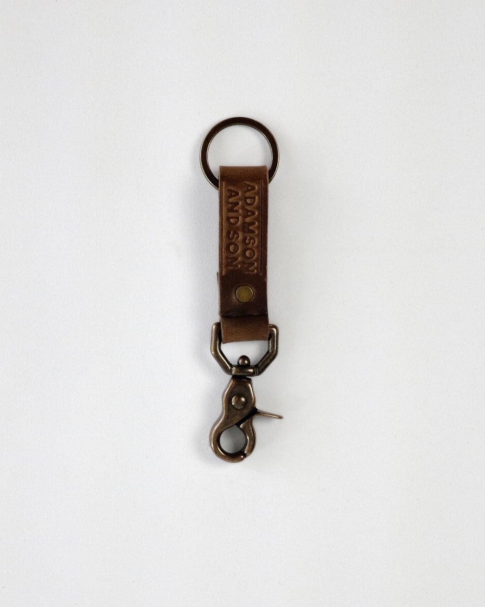 Leather Key Chain, Leather Key Fob, Leather Lanyard, Key