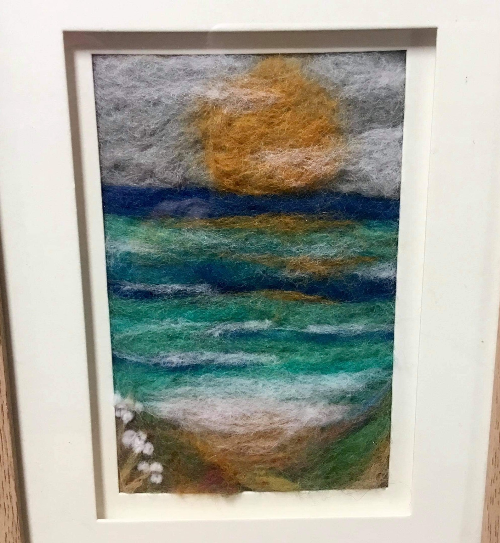 Sunset on the Sea. Fabulous needle felt art in Sheeps wools. | Etsy