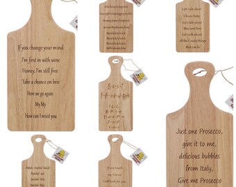 Cheeseboard Karaoke - Wooden cheese or charcuterie board 35x15cm