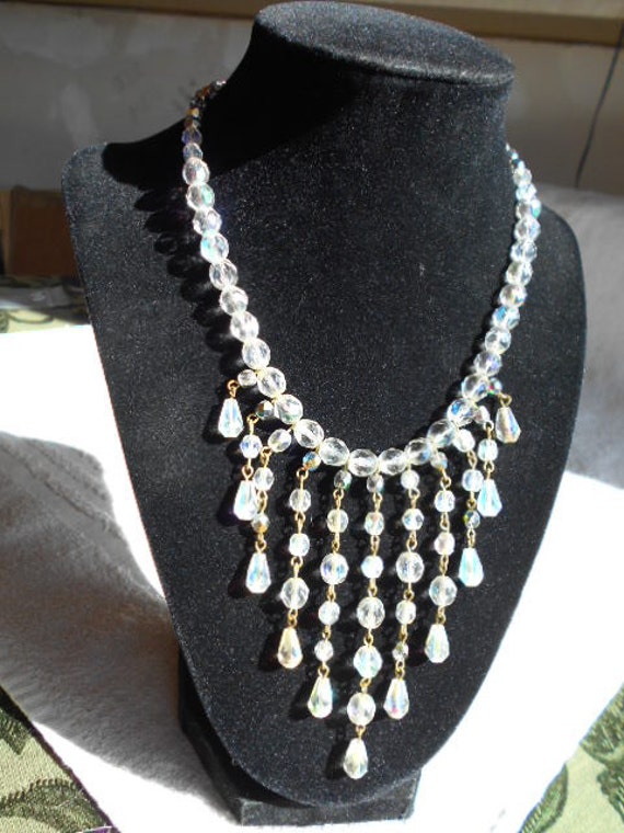 Necklace Earring Set/Jewelry/Crystal Necklace/Vin… - image 2