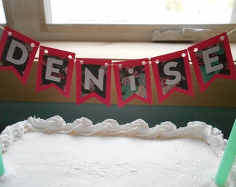 Denise/Banner/Bunting/Cake Topper/Name Banner/Sign/Flag/Garland/Birthday Decor/Table Decor/Name Decor/Room Decor/Party Decor/Birthday Banner