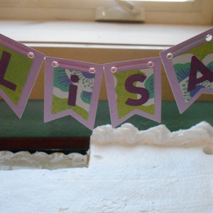 Lisa/Banner/Bunting/Cake Topper/Lisa Name Banner/Sign/Flag/Garland/Birthday Decor/Table Decor/Name Decor/Room Decor/Party Decor