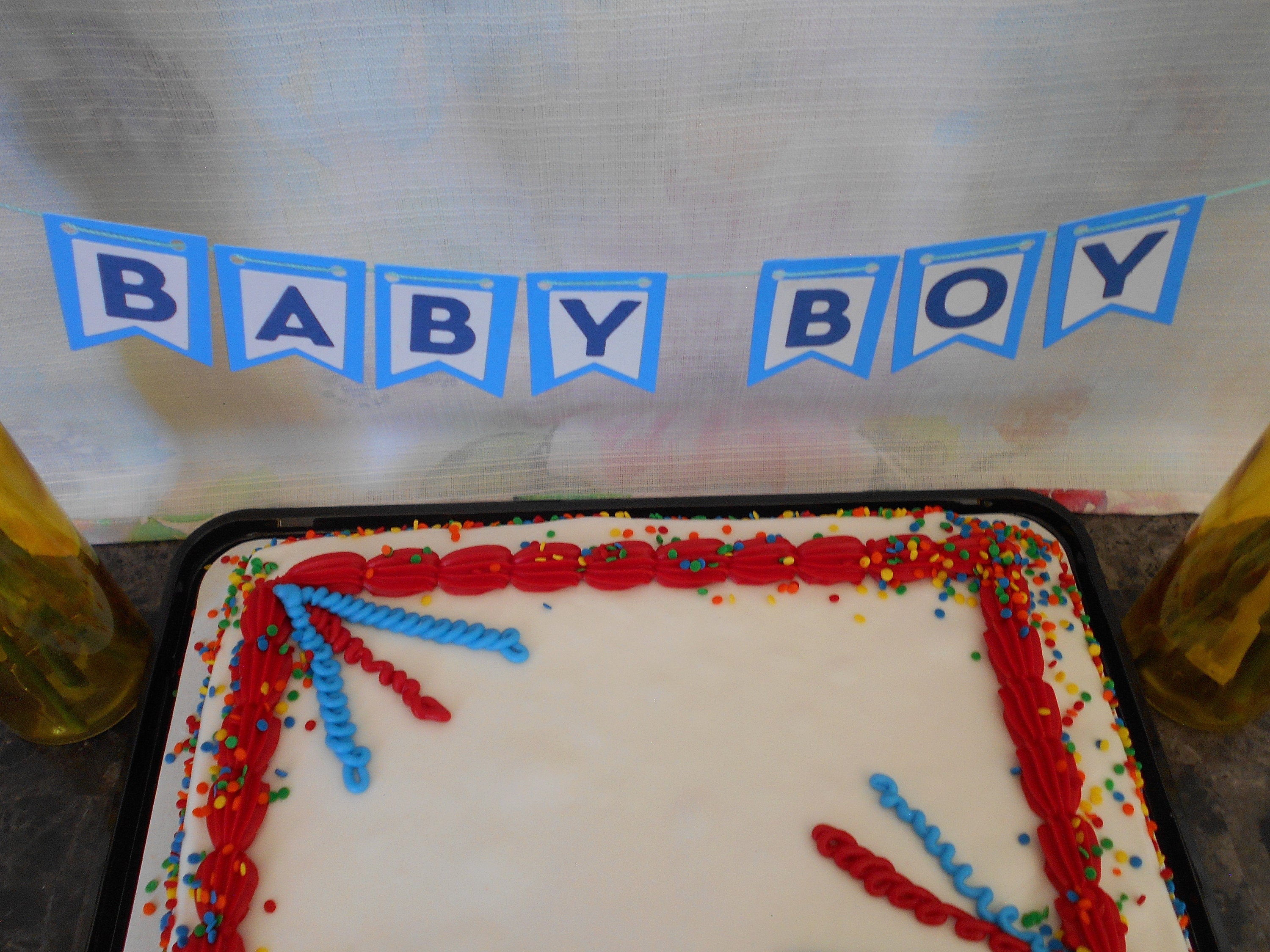 Baby Boy Cake Topper/cake Banner/cake Bunting/baby Boy Cake Etsy