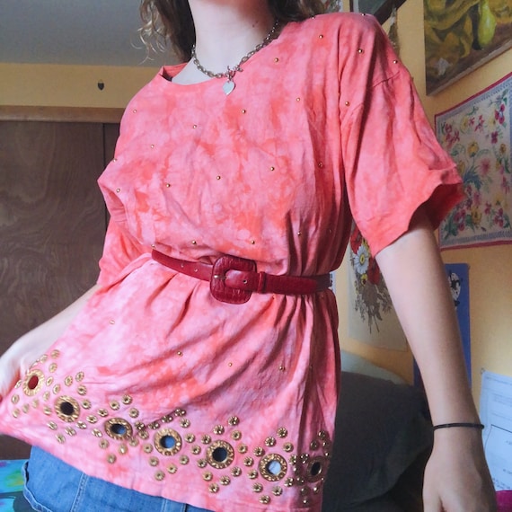 Vintage Embellished Tie Dye Tee