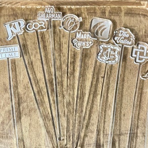 Custom Stir Stick for Wedding Personalized Drink Stirrers Birthday Party Swizzle Stick Cocktail Drink Topper Wedding Gift Acrylic Drink Tags