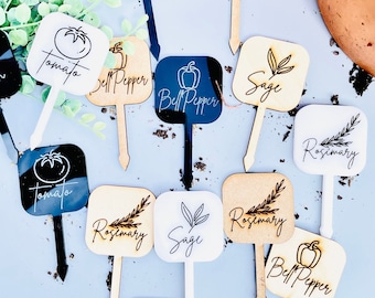 Tuin marker aangepaste handgemaakte plant inzet voor kruidentuin cadeau tuin inzet groente marker kruid marker plant tag tuinman cadeau voor moeder