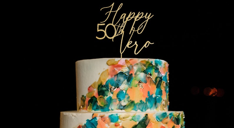 Personalized Birthday Cake Topper for Birthday 30th Cake Topper 40th Cake Topper Happy Birthday Name Cake Topper 21st Birthday Cake Topper for any age made of wood