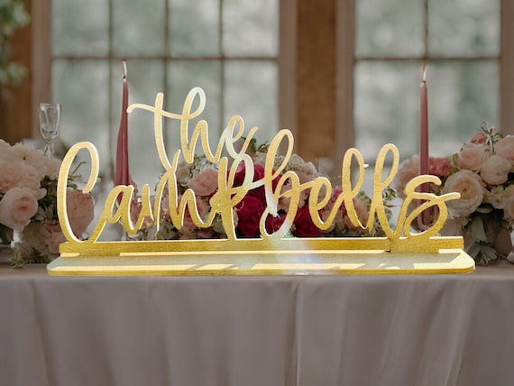 Personalized Sweetheart Table Sign for Wedding Table Sign Script Wedding Sign  Head Table Sign Wedding Gift Fireplace Decor Centerpiece