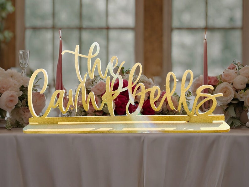 Wedding Table Sign for Sweetheart Table Wedding Centerpiece made of Wood or Acrylic Wedding Gift Fireplace Mantle Sign Home Decor Wedding Table Decor by designLEE Studio