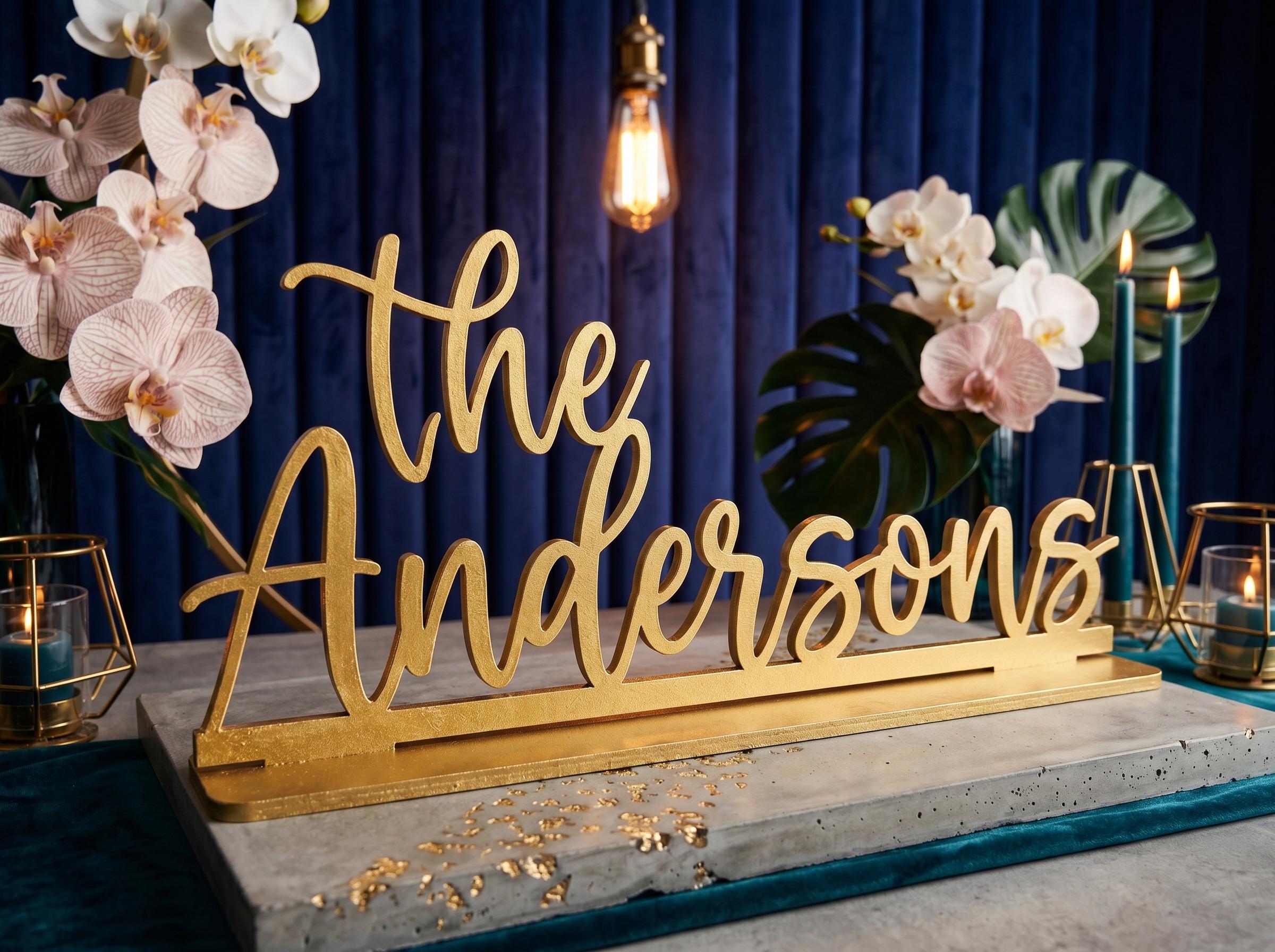 Personalized Wedding Table Sign