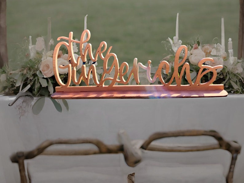 Wedding Table Sign for Sweetheart Table Wedding Centerpiece made of Wood or Acrylic Wedding Gift Fireplace Mantle Sign Home Decor Wedding Table Decor by designLEE Studio