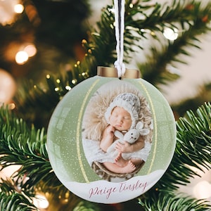 Personalized Baby&#39;s First Christmas Ornament 2024 Acrylic Ornament Custom Baby Ornament 1st Christmas Baby Shower Gift for Wedding Ornament