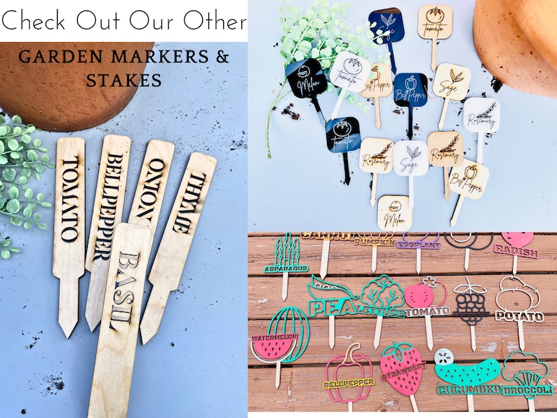 Garden Marker Custom Handmade Plant Stakes for Herb Gardening Gift Garden Stake Vegetable Marker Herb Markers Plant Tags Gardeners Gift
.