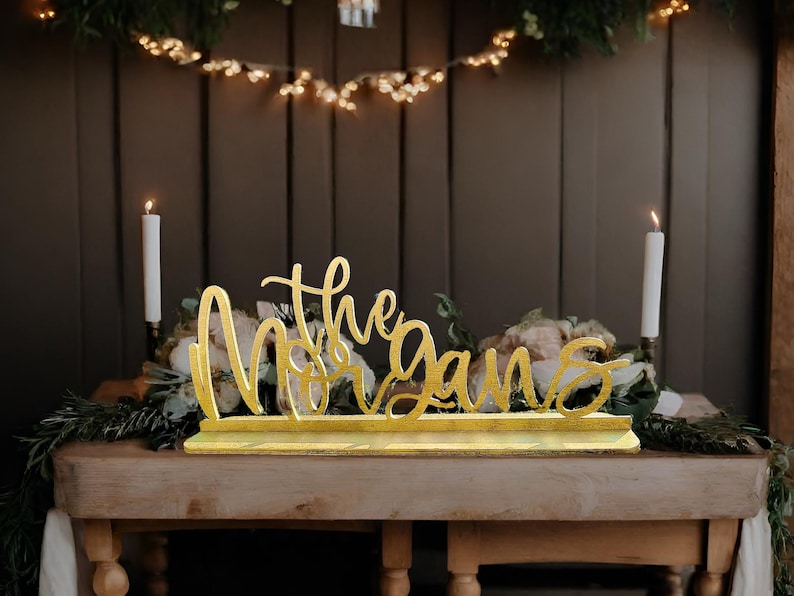 Wedding Table Sign for Sweetheart Table Wedding Centerpiece made of Wood or Acrylic Wedding Gift Fireplace Mantle Sign Home Decor Wedding Table Decor by designLEE Studio