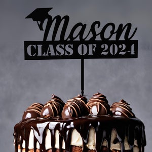 Personalized Graduation Cake Topper for Graduation Gift Congrats 2024 College Grad Cake Topper High School Graduation Cake Topper