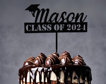 Personalized Graduation Cake Topper for Graduation Gift Congrats 2024 College Grad Cake Topper High School Graduation Cake Topper