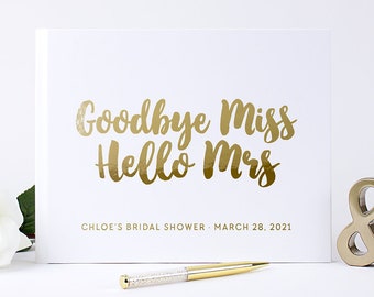 Goodbye Miss Hello Mrs - Etsy