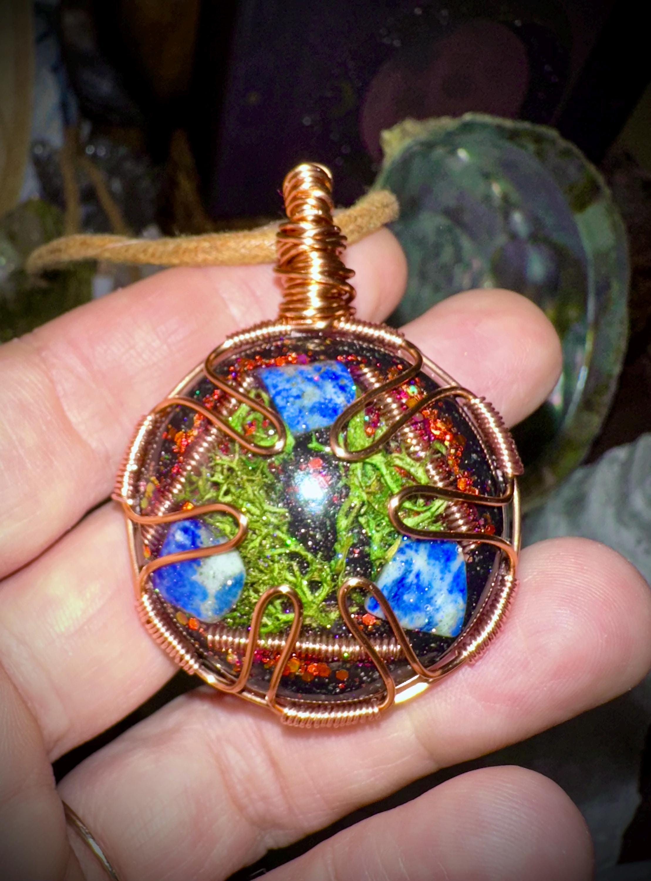 ネックレス・ペンダント Wire Coil Pendant Necklace #8701 Apache Pyrite Copper Wire Wrapped Handmade Jewelry Pendant