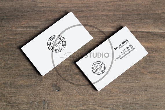Business Card Mockup 2 Styles Landscape Orientation