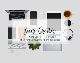 Download Free New Mockup Scene Creator 24 Items The Minimalist Desktop Flat Lay Styled Stock Photo Best Free Mockups Templates PSD Mockup Template