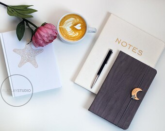 Download Free JOURNALS / Flat Lay Minimalist Styled Stock Photo / #26 PSD Template