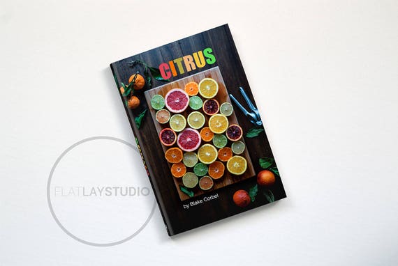 Book Cover Mockup On Light Background Flat Lay