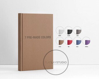 Download Book Mockup 7 Colors Flat Lay Minimalist Styled Stock Photo 104 Apparel Mockup Psd File PSD Mockup Templates