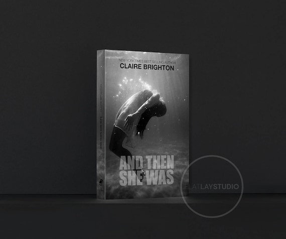 Book Cover Mockup On Dark Background Flat Lay