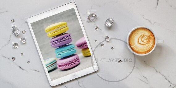 Ipad  Latte Mockup Flat Lay Minimalist Styled Ipad  Latte Mockup Flat Lay Minimalist Styled