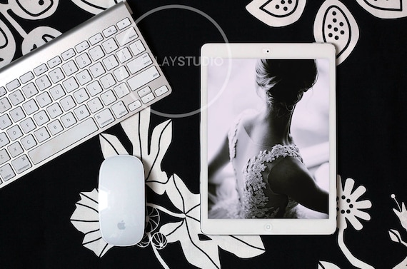 Ipad  Keyboard Mockup Flat Lay Minimalist Styled