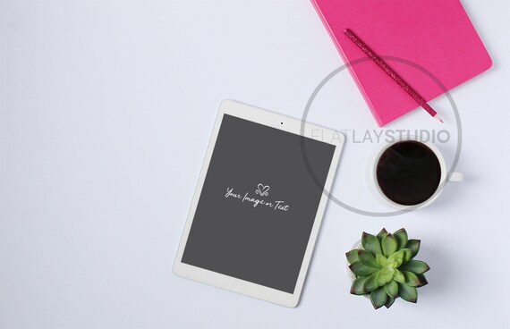 Download Ipad Mockup Flat Lay Minimalist Styled Stock Photo 121 Etsy