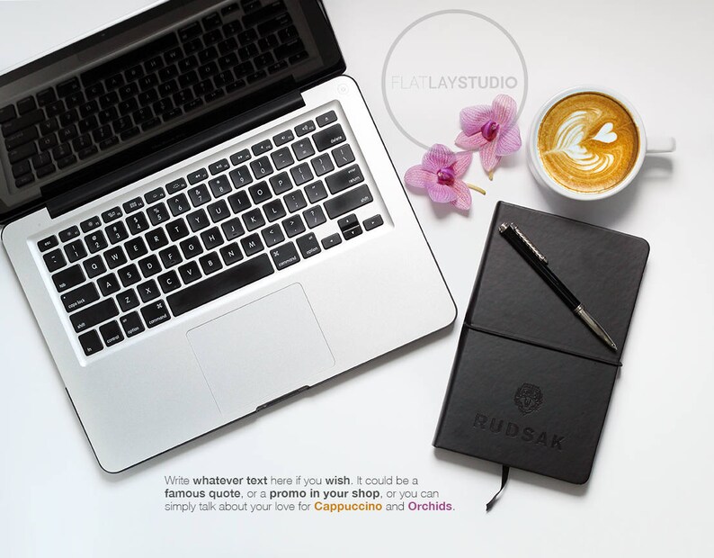 MacBook JOURNAL / Flat Lay Minimalist Styled Stock Photo / - Etsy
