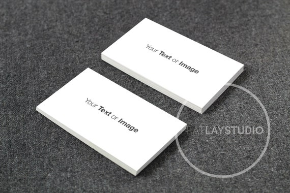 Business Card Mockup Set Of 4 Landscape Orientation Flat Etsy
