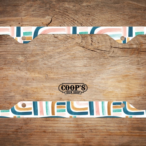 Beach License Plate Frame Surf Car Tag Frame Beach License Etsy