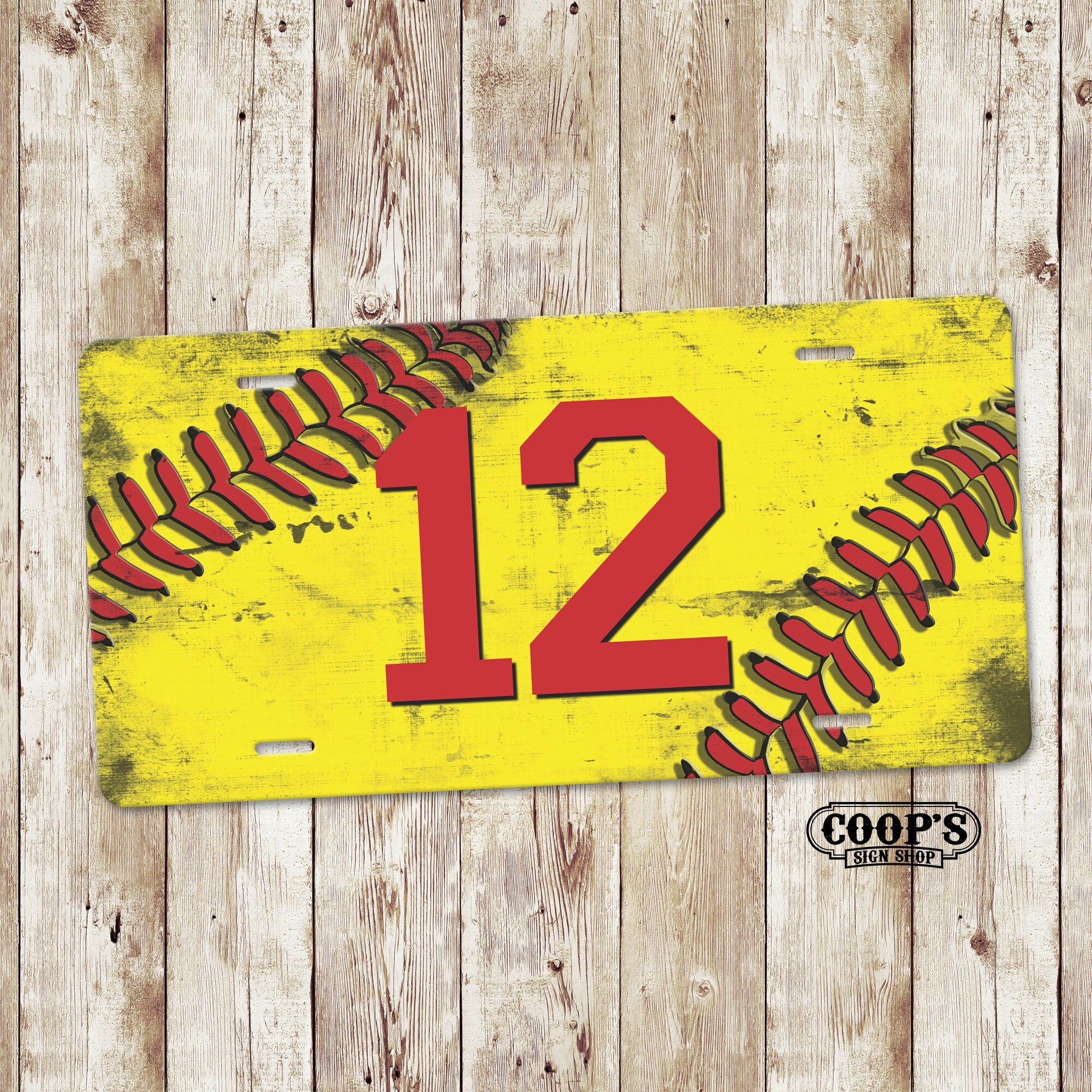 Softball License Plate Personalized Car Tag Softball Etsy
