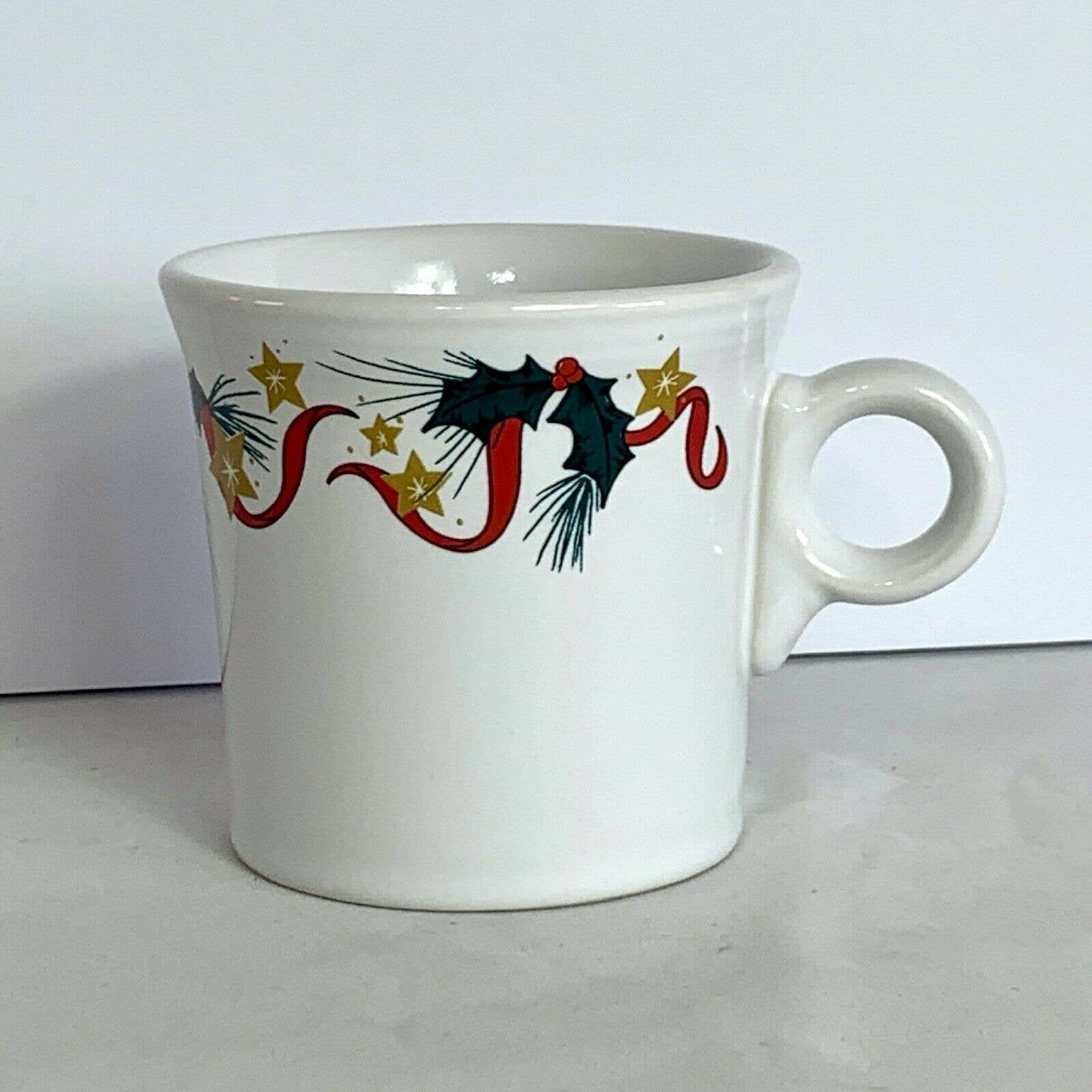 HLC Fiesta Christmas Holly and Ribbon Mug Coffee Mug Hot Etsy