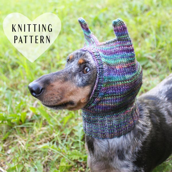 Mini Dachshund Dog Hat KNITTING PATTERN (PDF)