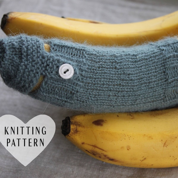 KNITTING PATTERN, Banana Sweater, fruit, cozy, funny gift, knit, knitted, banana, button strap, drops yarn, DIY, project, humor, tea cozy