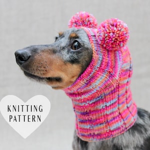 KNITTING PATTERN, Small Dog Hat, Dachshund Hat, Pink Dog Hat, Sock Dog Hat, Knitted Dog Hat, Dog Fashion, Dog Clothes, Dog Style, Dog Gift